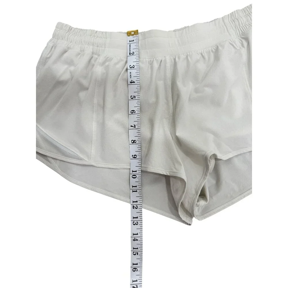 Lululemon Womens Hotty Hot LR Short 2.5" Lined Bone Running Size 14 NEW - Picture 6 of 7
